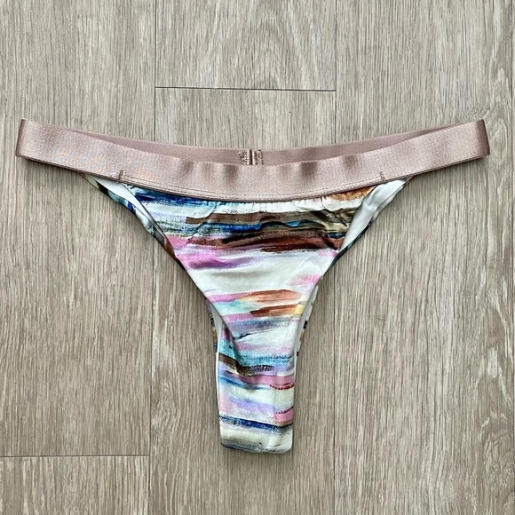 JYORK The Label Jonny Velvet Solana Multicolor Print Bikini Swim Bottom Large - Picture 2 of 9